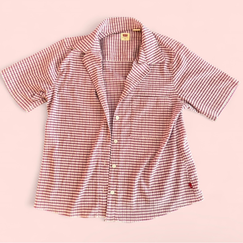 Levi’s Lavender Checkered Button Up